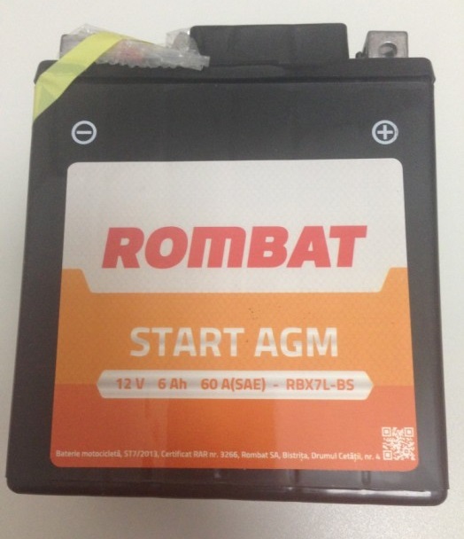 Baterie Motociclete Start AGM Rombat